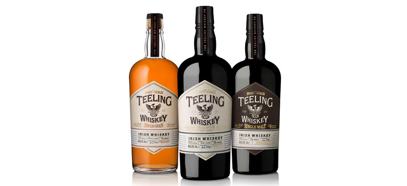 Bottles of Teeling Whiskey