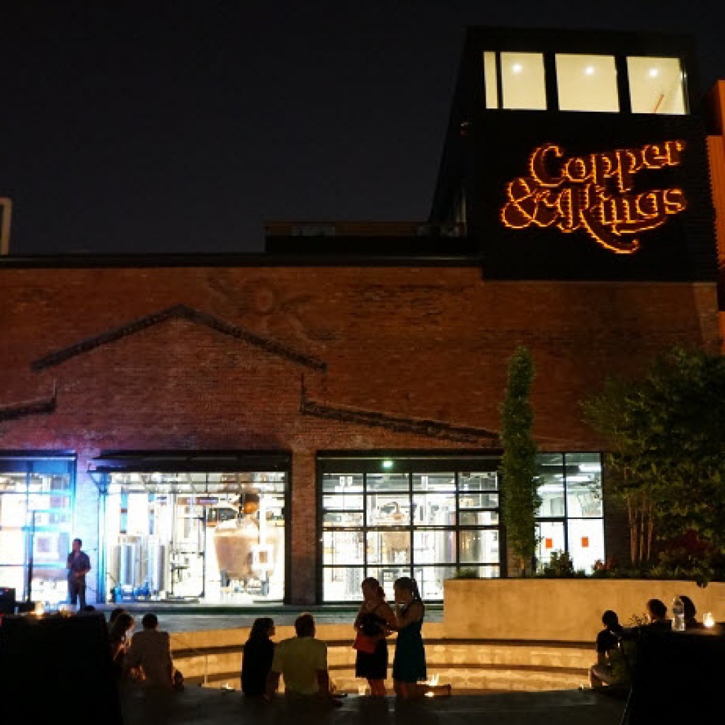 Copper & Kings Brandy Distillery at Night