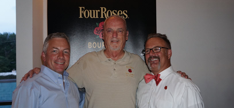 Four Roses Master Distiller Jim Rutledge with John Morrison and Jason Brauner of Bourbon Bistro