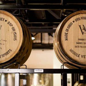 Middle West Spirits Whiskey Barrels Cover, Racks by Western Square