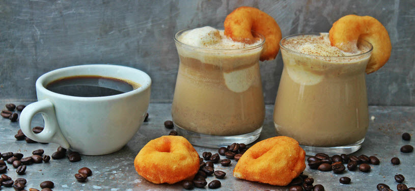 Bourbon donuts and coffee cocktail