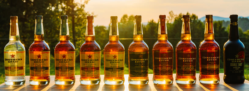 Southern Distilling Company - Bourbon & Rye Whiskies and Bourbon Cream Liqueur Bottles