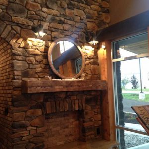 c Boone County Distilling Company fireplace