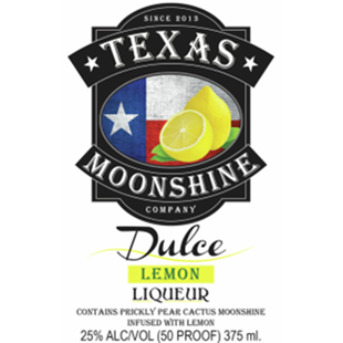 Hill Country Distillers - Spirits, Texas Prickly Pear Cactus Moonshine Infused Liqueur, Texas Dulce Lemon Liqueur, Label