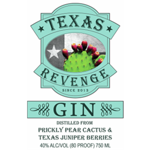 Hill Country Distillers - Spirits, Texas Revenge Gin, Label