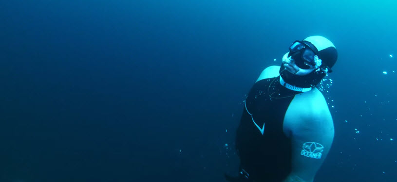 Antero Joki Free Diver going up