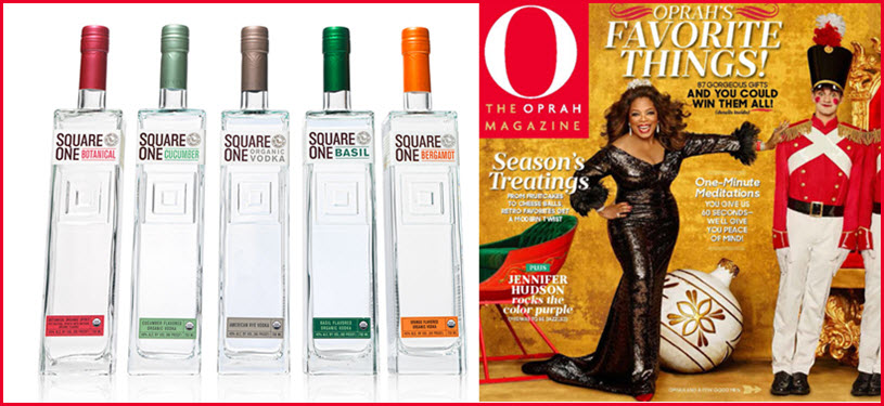 Square One Vodka on Oprahs Favorite Things 2015 List