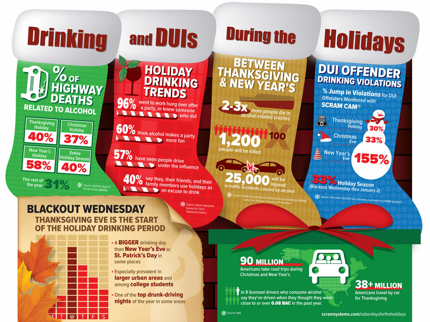 The Holiday Season is Upon Us - Drink Responsibly Infographic