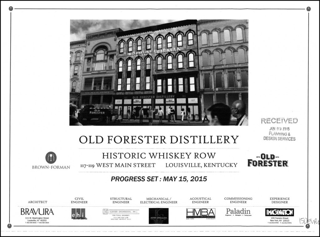 Old Forester Distillery on Whiskey Row Site Approval