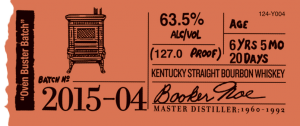 Bookers Bourbon Oven Buster Batch No 2015-04