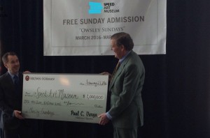Brown-Forman $1 Million Donation Check to Speed Art Museum