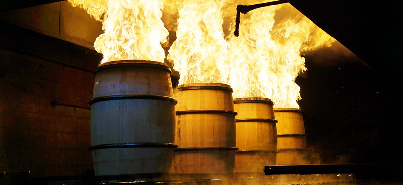 Brown-Forman Cooperage Celebrates 70 Years - Barrel Charring