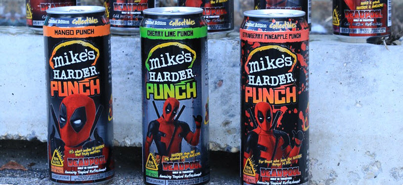 Mike's Harder Liquor Deadpool Punch Cans