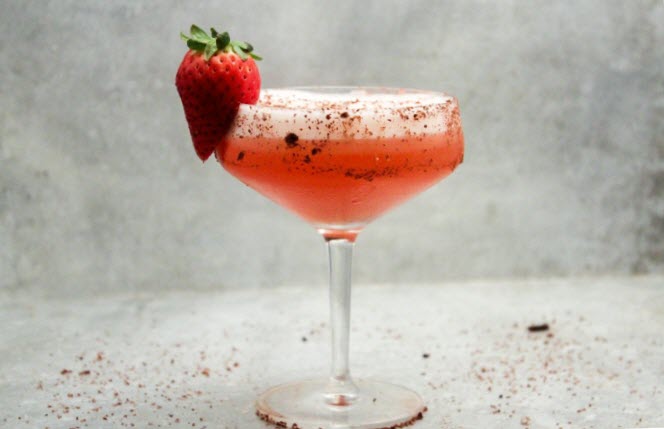 Strawberry and Chocolate Gin Sour