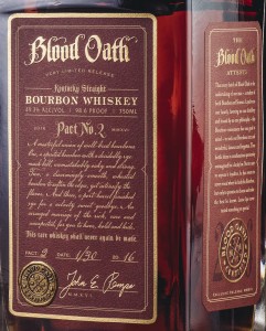 Blood Oath Kentucky Straight Whiskey Bourbon Label