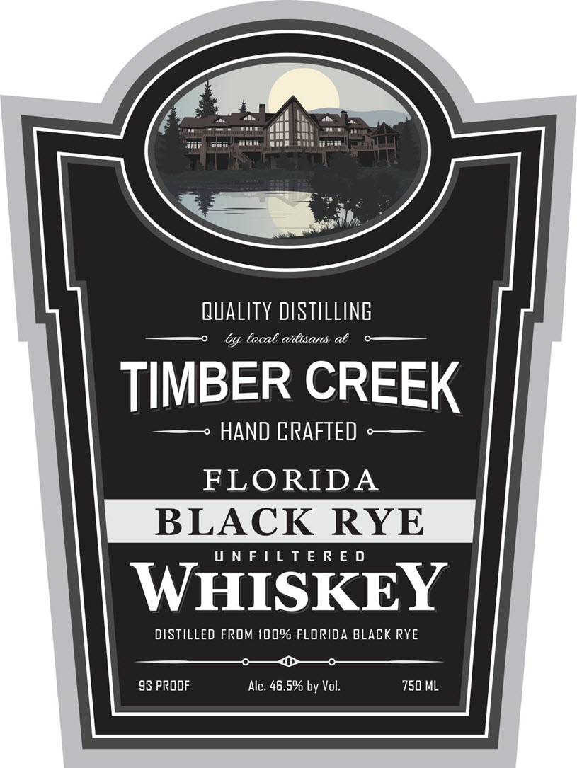 Timber Creek Florida Black Rye Whiskey 93 Proof
