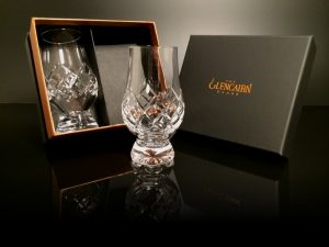 2 Glencairn Whiskey Glass Cut Crystal and Box