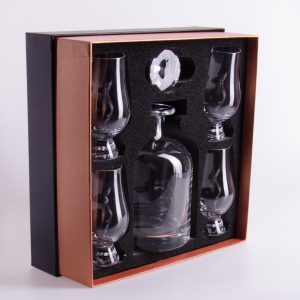 4 Glencairn Whiskey Glass Decanter Set