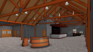 Jeptha Creed Distillery - Retail and Tasting Area Rendering