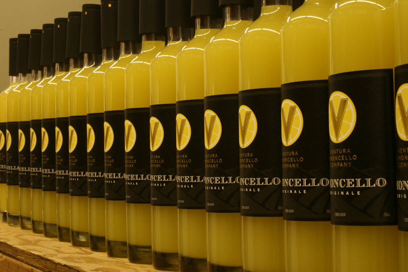 Bottles of Ventura Limoncello
