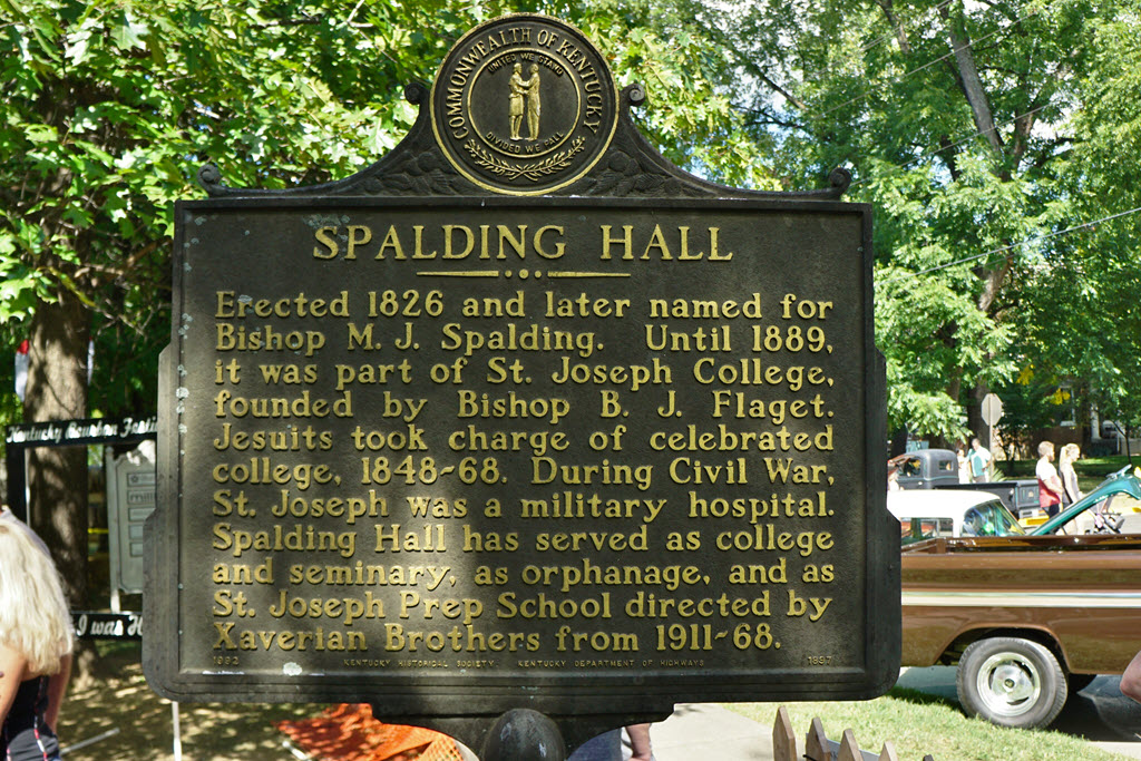 Spalding Hall - Erected 1826, Kentucky Historical Society Sign 2