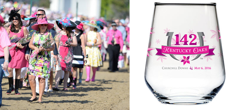 2016 Kentucky Oaks Lily Cocktail Glass