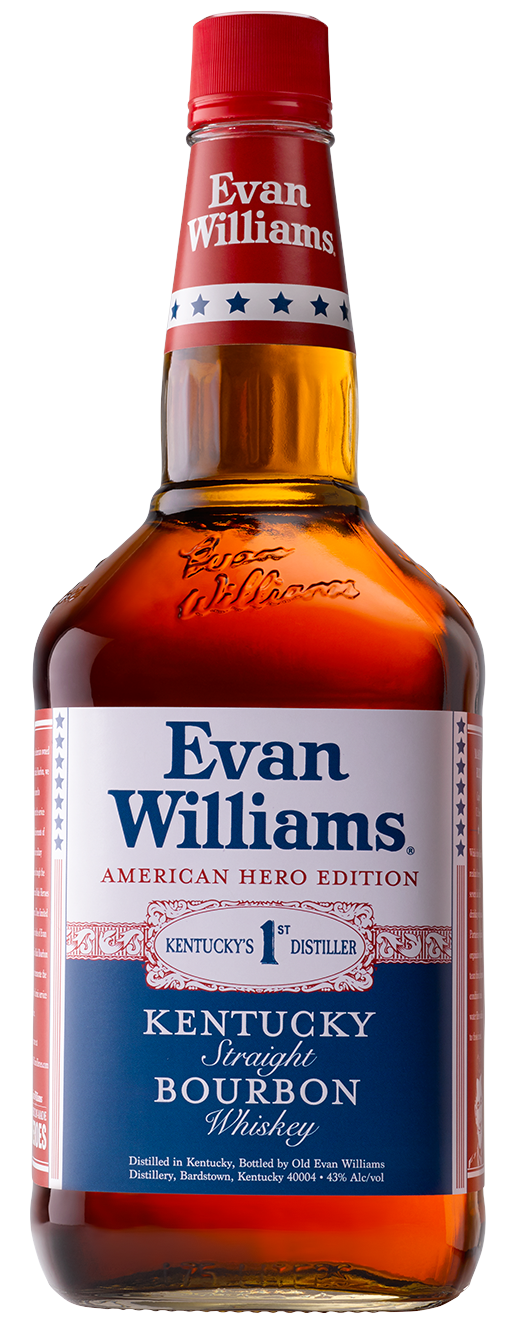 Evan Williams Bourbon American Hero Bottle