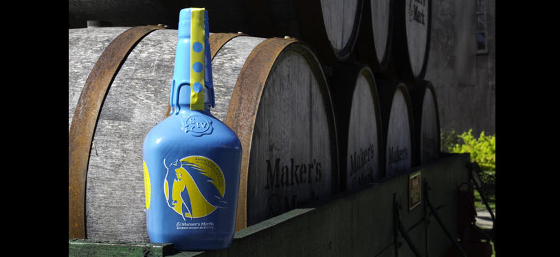 Maker's Mark Limited Edition American Pharoah Bottle and Barrels