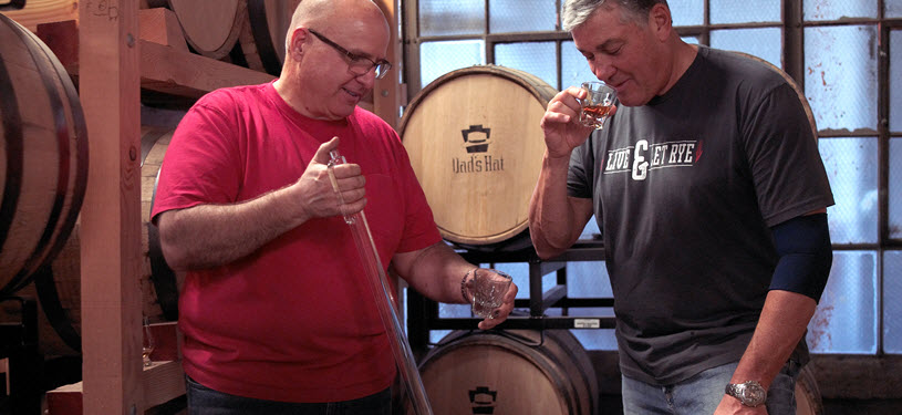 Dad's Hat Pennsylvania Rye Distillery Owners John Cooper and Herman Mihalich