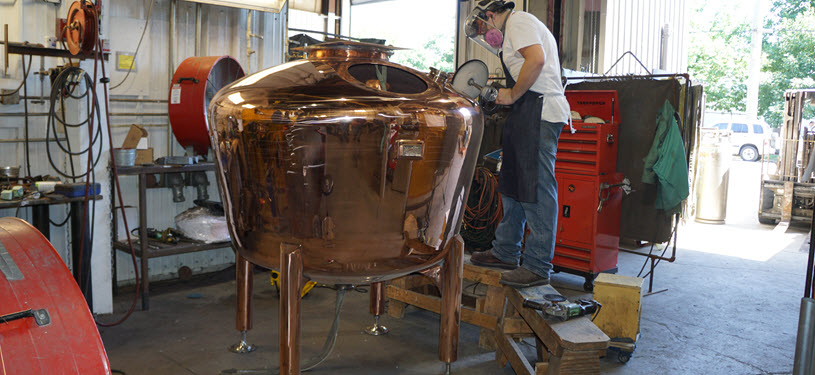 Vendome Copper & Brass Works - Copper Still Polishing