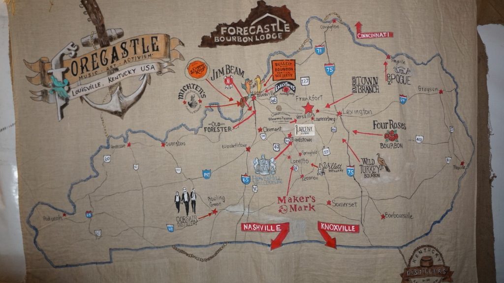 Kentucky Bourbon Lodge - Bourbon Trail Map