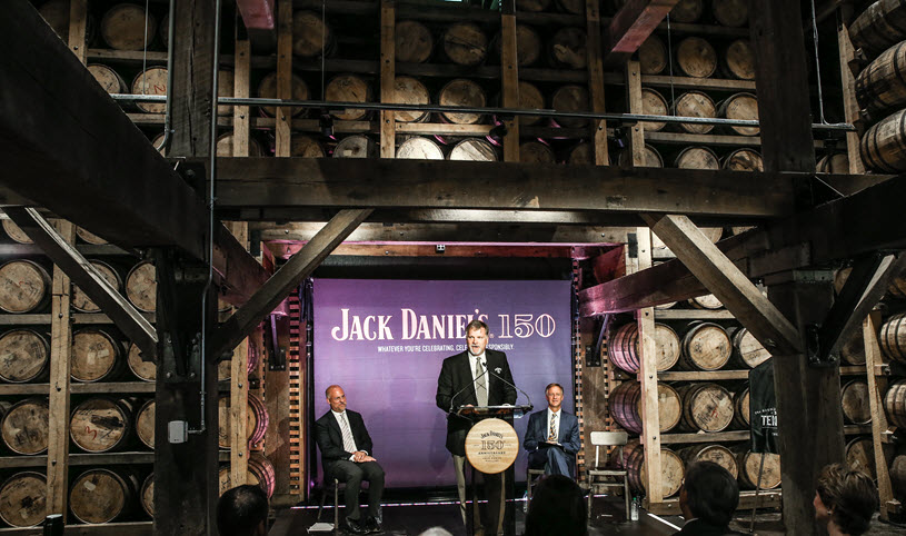 Jack Daniels Master Distillery Jeff Arnet inside Barrel House