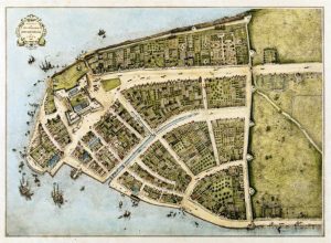 Redraft of the Castello Plan New Amsterdam in 1660 - Drawn 1916