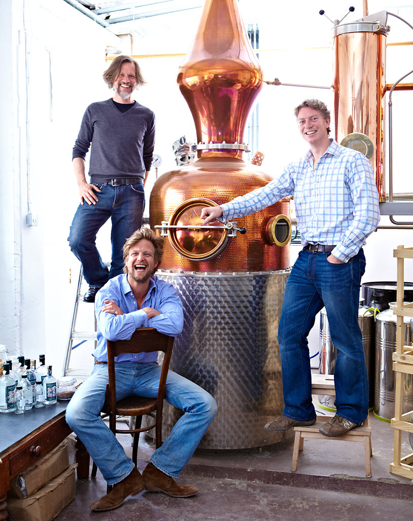 Sipsmith Independent Spirits - Founders The Sipsmith Boys - Jared Brown, Sam Galsworthy and Fairfax Hall