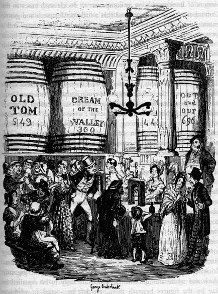 The Gin Shop by George Cruikshank c. 1731