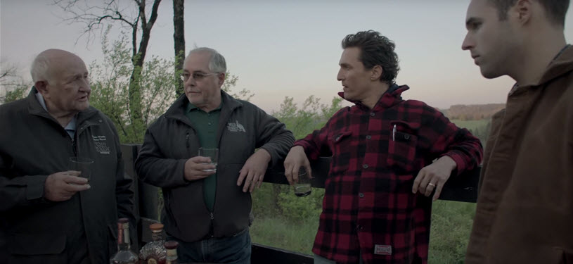 Wild Turkey Master Distiller Jimmy & Eddie Russell with Creative Director Matthew McConaughey