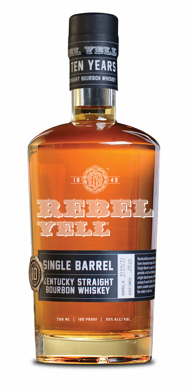 Rebel Yell 10 Year Old Kentucky Straight Bourbon Whiskey Bottle