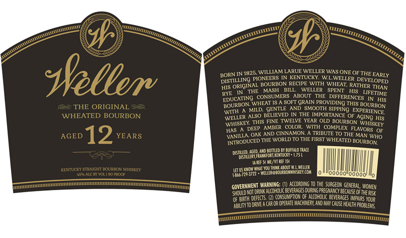 Weller Kentucky Straight Bourbon Labels