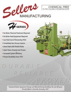Sellers Manufacturing - H-Series Clean Steam Boiler