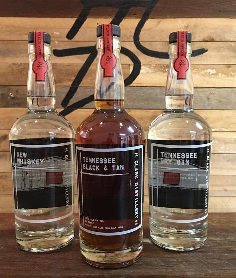 H Clark Distillery - New Whiskey, Tennessee Black & Tan, Tennessee Dry Gin 1
