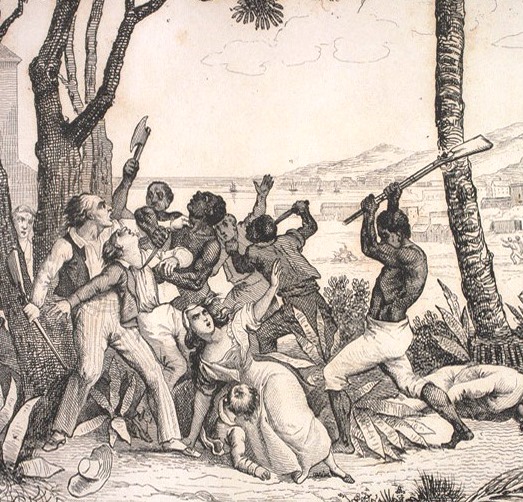 Haiti Revolt - Burning of the Plaine-du-Cap, Massacre of Whites by the Blacks by Martinet Masson-1833