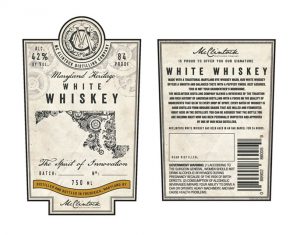 McClintock Distilling - Maryland Heritage White Whiskey label