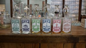 FEW Spirits Distillery - Gin, Bourbon and Whiskey Bottles