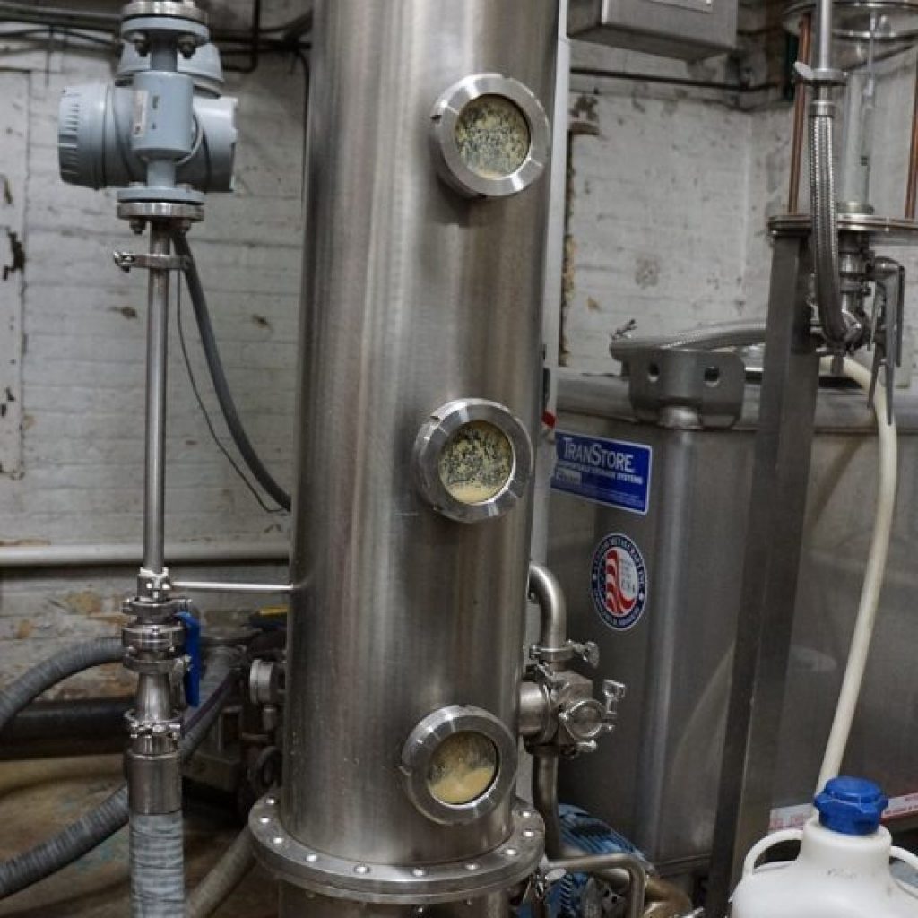 FEW Spirits Distillery - Vendome Copper & Brass Works 24' x 12 Inch Stainless Steel Column Still