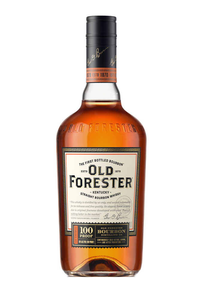 Old Forester 100 Proof Kentucky Straight Bourbon Whiskey, New Package Design