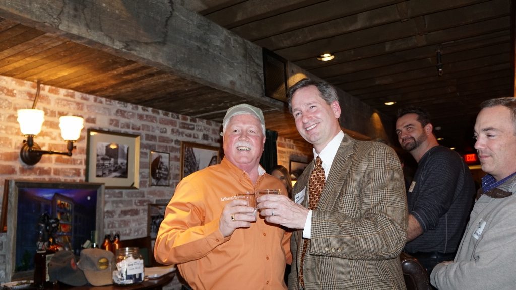 Evan Williams Bourbon Experience -Master Distiller Charlie Downs & Bourbon Brotherhood Founder Bruce Corwin