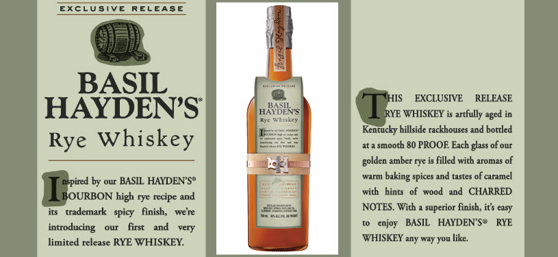 Basil Hayden's Rye Whiskey