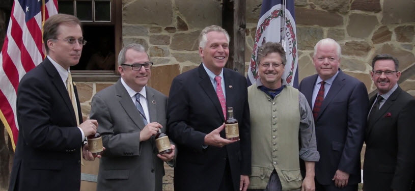 George Washington's Distillery - Governor McAuliffe Declares Rye Whiskey Official Spirit of Virginia
