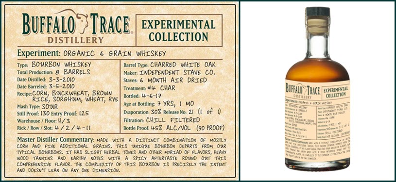 Buffalo Trace Distillery - Experimental Release No.21, Organic 6 Grain Bourbon Whiskey