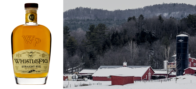 WhistlePig Rye - Farm in Winter with bottle of Rye